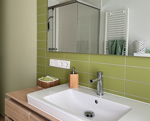 Green Modern Bathroom in Luxembourg